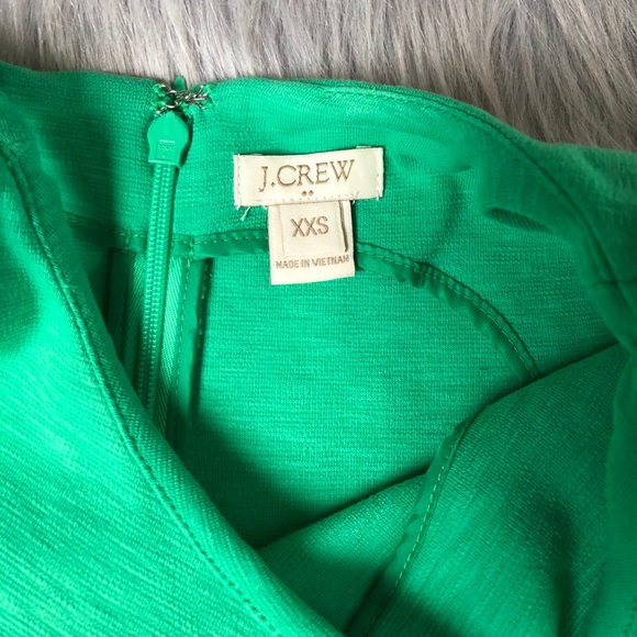 J CREW Green Sleeveless Skater Dress W/ Pockets - Picture 7 of 7